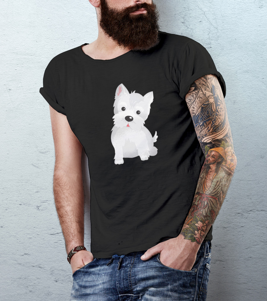 Westie Dog Adorable Cartoon T-Shirt