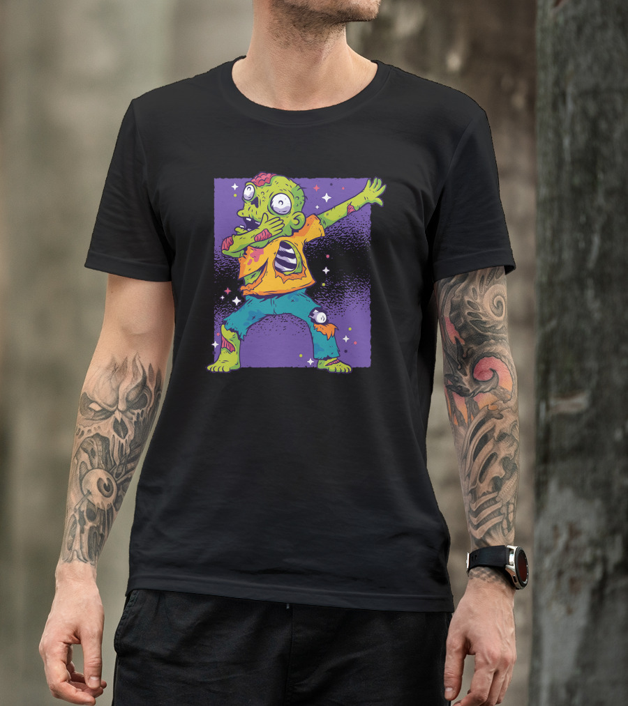 Zombie Dab Dance In Cartoon T-Shirt