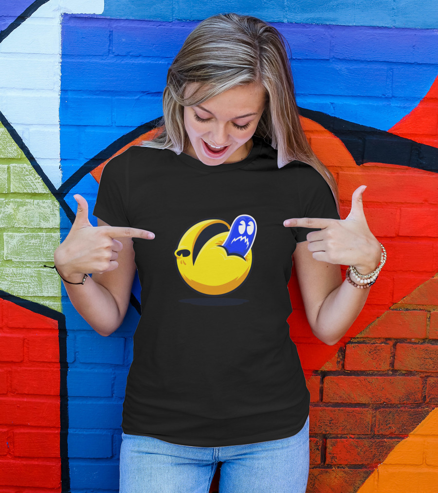8 Bit Burster Pac Ghost Eaten Reaction T-Shirt