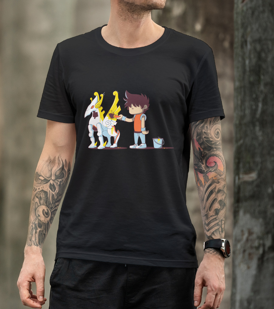 Armour Painting Kid With Mythical Winged Creature T-Shirt