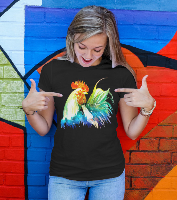 Rooster Rainbow Pride T-Shirt