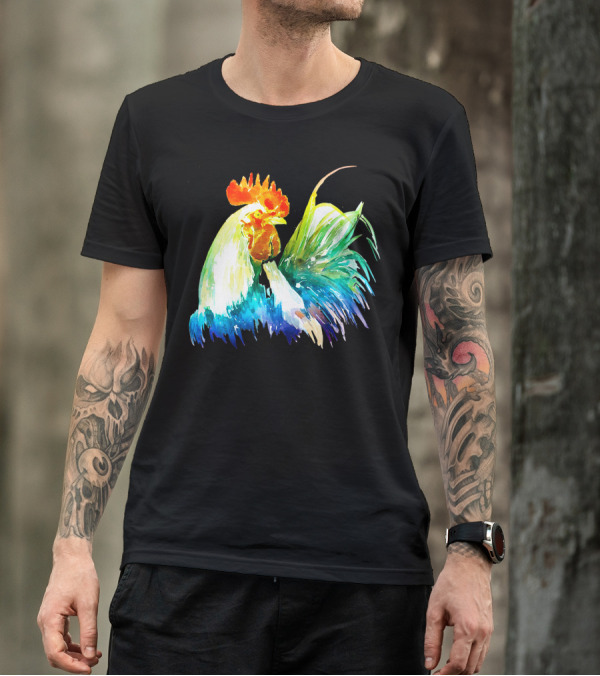 Rooster Rainbow Pride T-Shirt