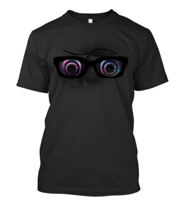 Smiley Hypnotic Glasses With Colorful Swirling Eyes T-Shirt