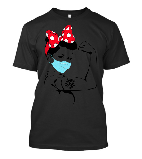 Stay Strong Rosie Inspired Masked Minnie Bow Retro Empowerment T-Shirt