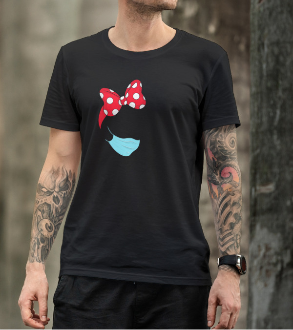Stay Strong Rosie Inspired Masked Minnie Bow Retro Empowerment T-Shirt
