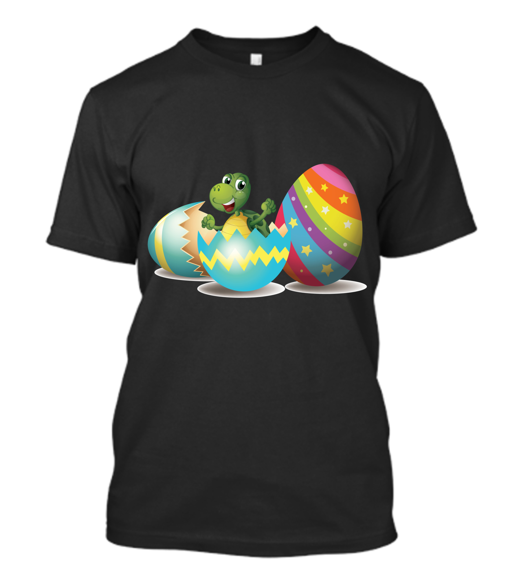 Turtle Hatching From Colorful Easter Eggs T-Shirt