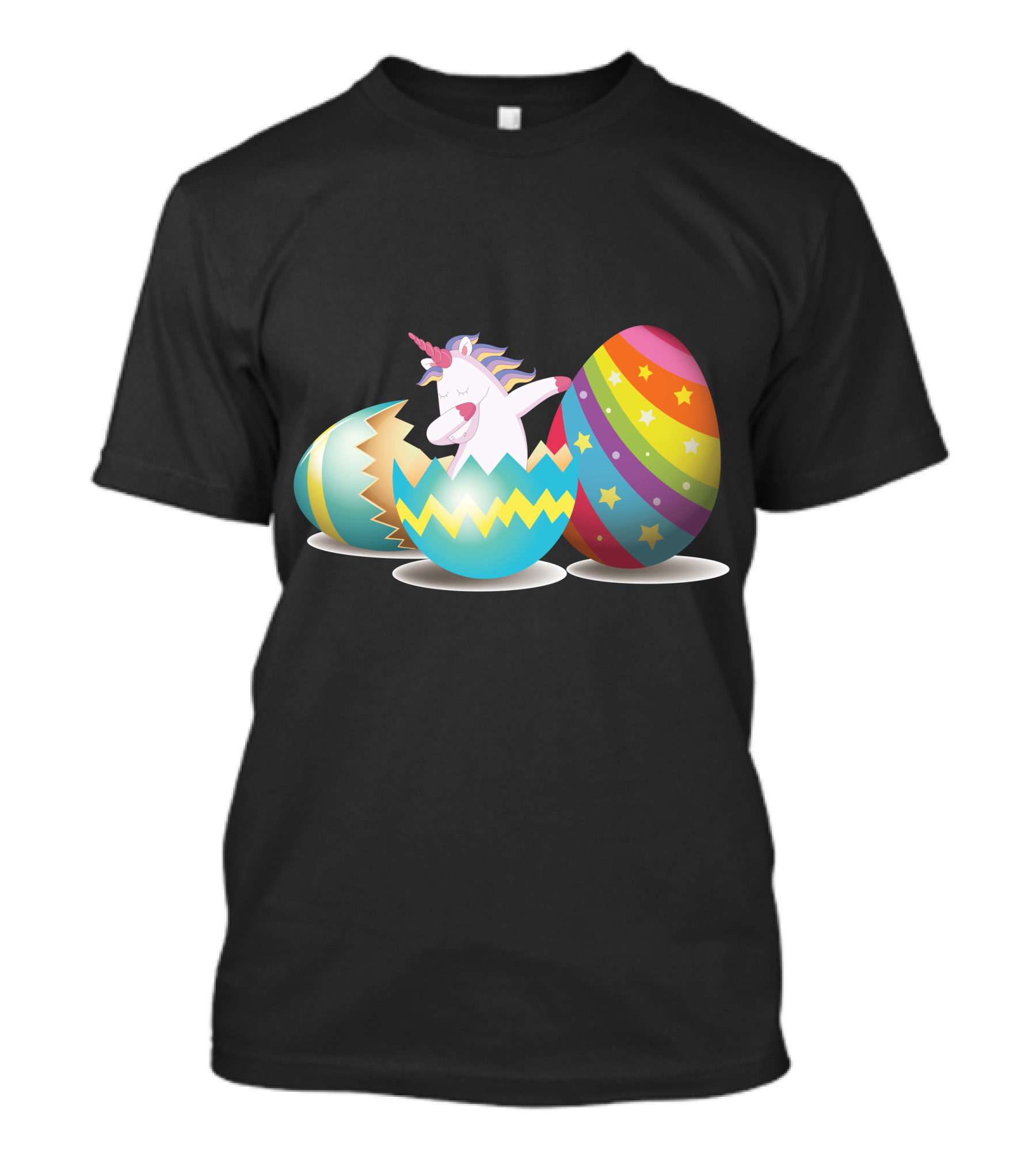 Unicorn Hatching From Colorful Easter Eggs T-Shirt
