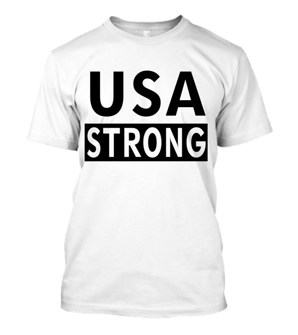 USA Strong Retro Bold Block Letters T-Shirt