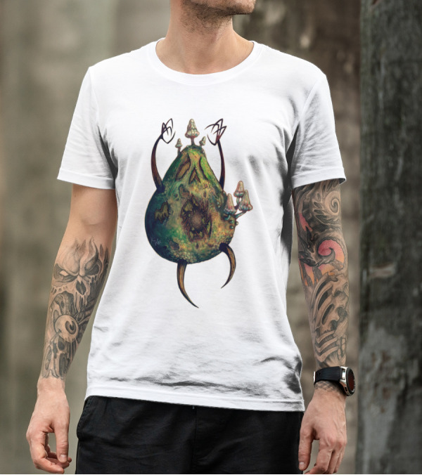A Is For Avocadavero Zombie Avocado Forest Fungi Monster T-Shirt
