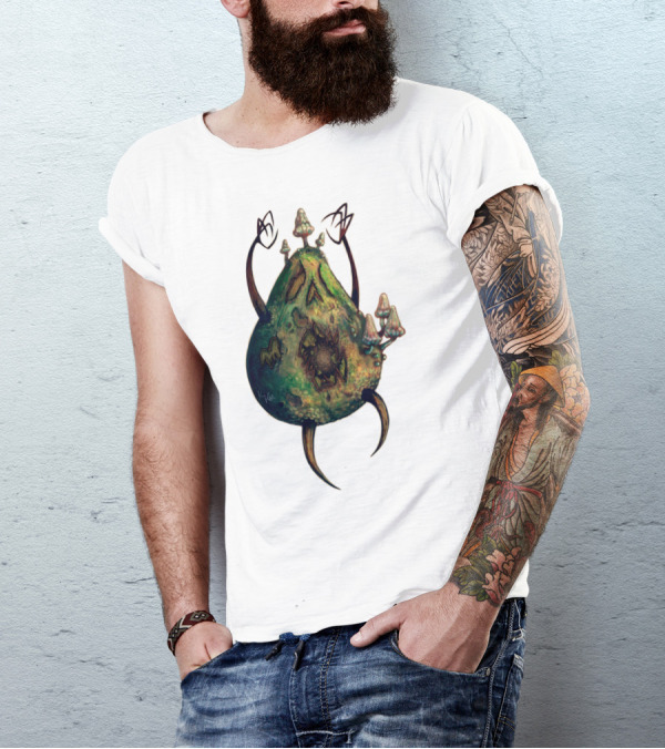 A Is For Avocadavero Zombie Avocado Forest Fungi Monster T-Shirt