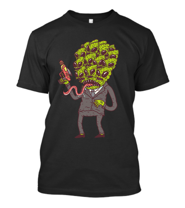 Agent Alien Multi-Eyed Monster Suit With Ray Gun T-Shirt