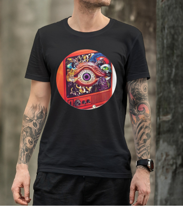 All Eyes On Me TV Retro Surreal Eye Collage T-Shirt