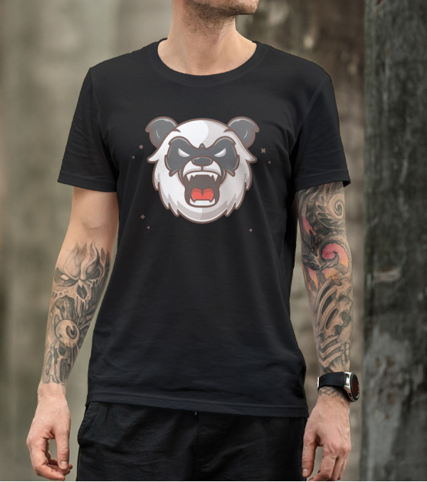 Angry Panda Fierce Roaring Face T-Shirt