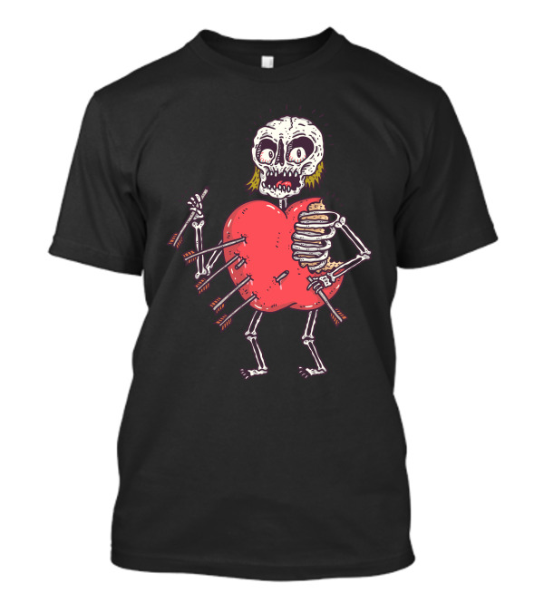 Appleskullcolored121 Skeleton With Heart And Arrows T-Shirt