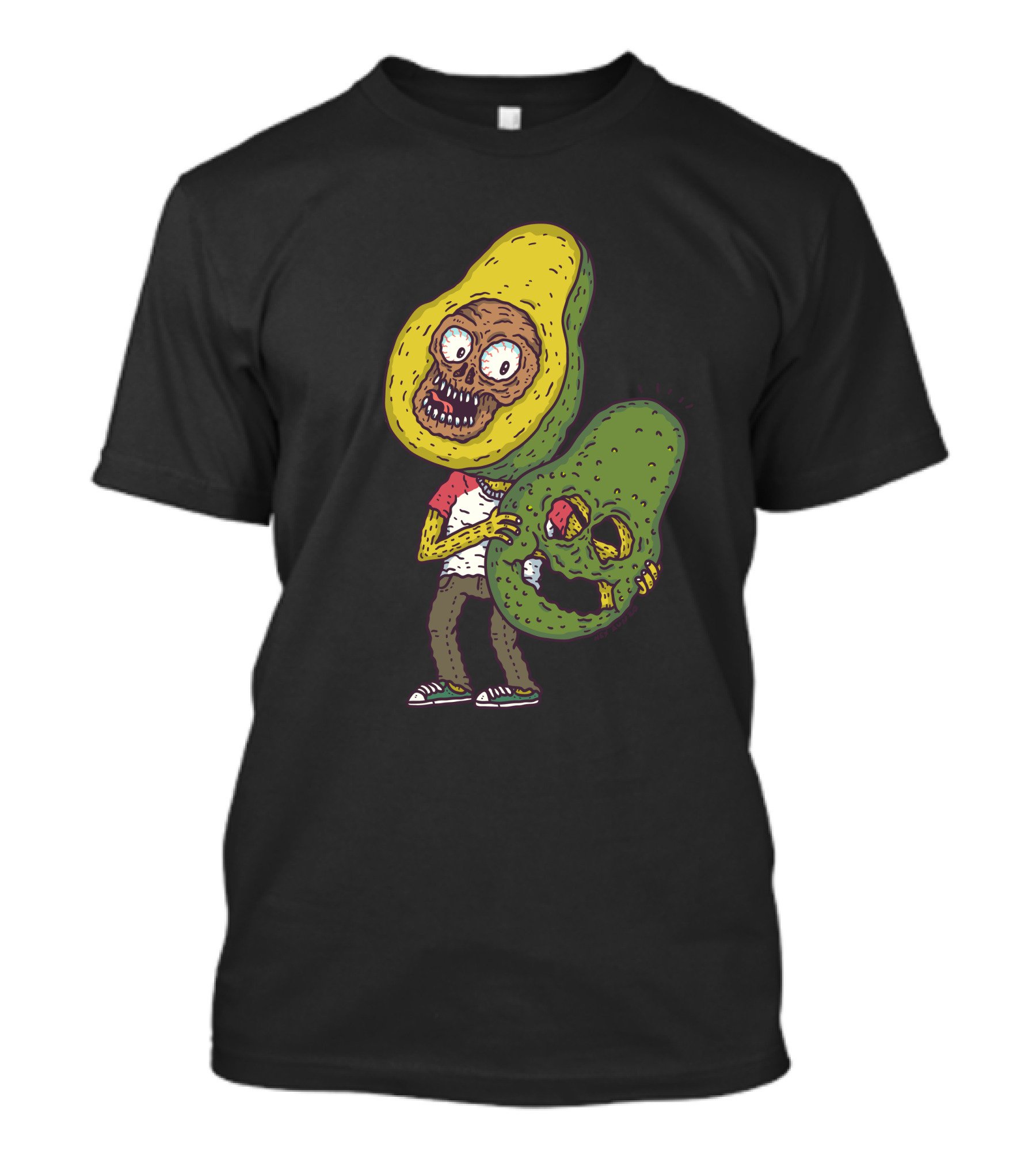 Avocado Boy Monster Holding Green Mask T-Shirt