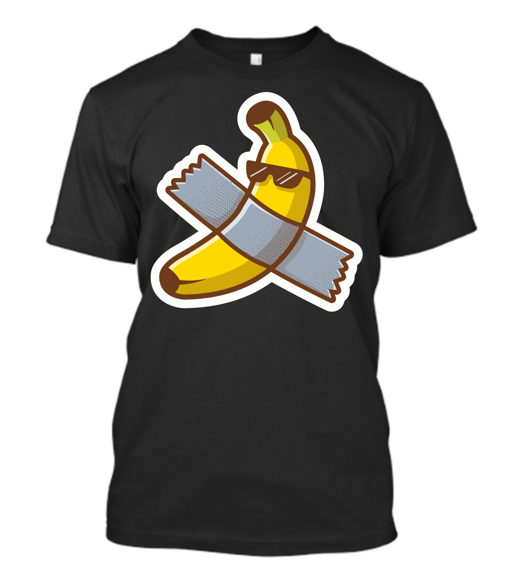 Banana With Sunglasses Duct-Taped Sticker T-Shirt