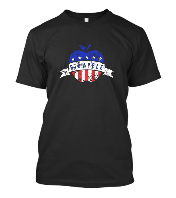 Big Apple USA Stars And Stripes Apple T-Shirt