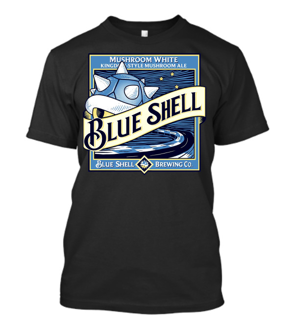 Blue Shell Brewing Co Mushroom White Kingdom Style Mushroom Ale T-Shirt