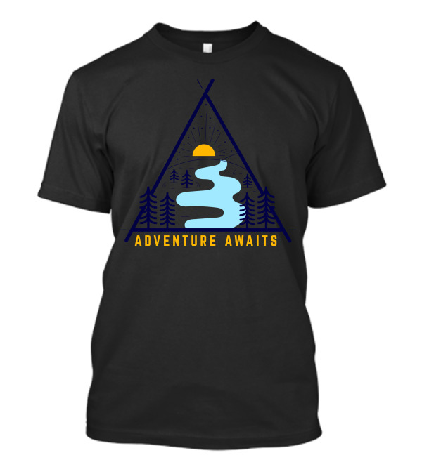 Adventure Awaits Sunrise River Forest T-Shirt