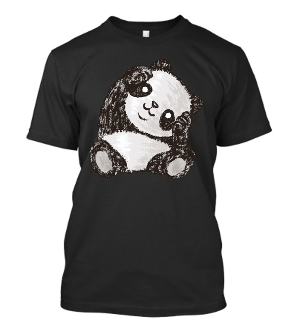 Adorable Fluffy Cute Panda Sketch T-Shirt