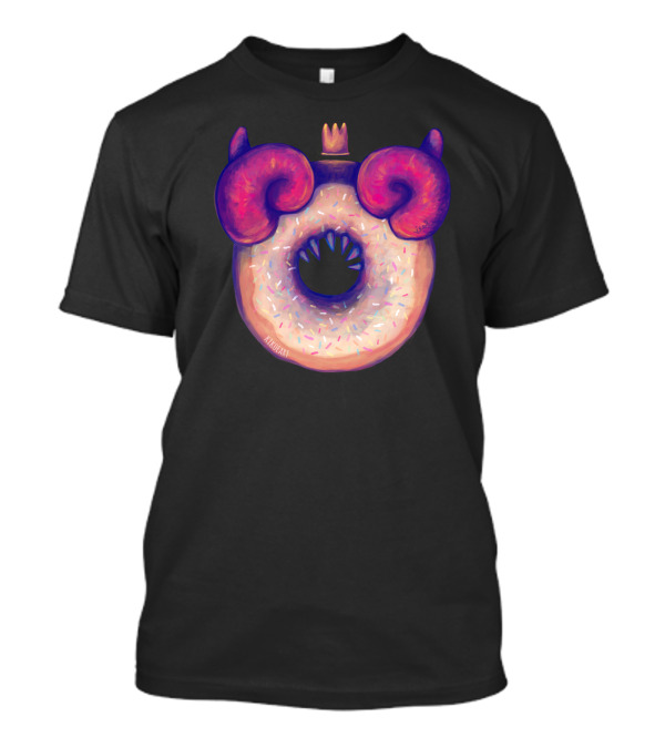 Demonic Doughnut With Horns And Crown T-Shirt