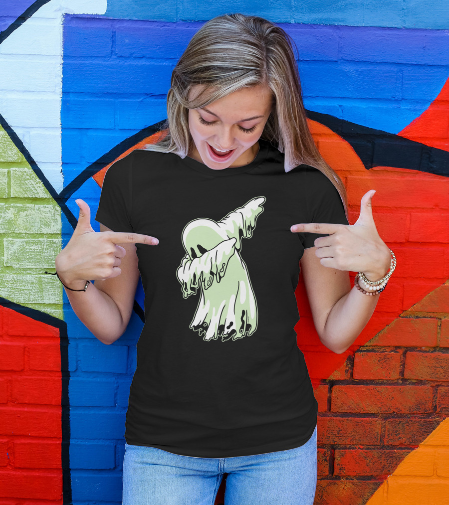 Dabbing Ghost Funny Halloween Monsters Spooky Dance T-Shirt