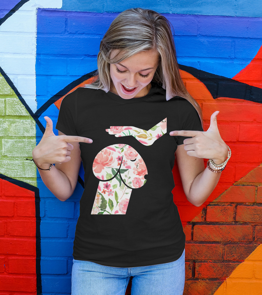 Dachshund Hand Flower Dog Dirty Dck Joke T-Shirt