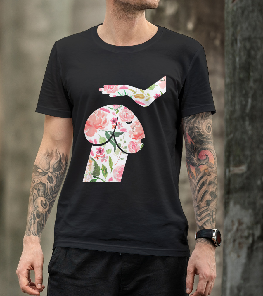 Dachshund Hand Flower Dog Dirty Dck Joke T-Shirt