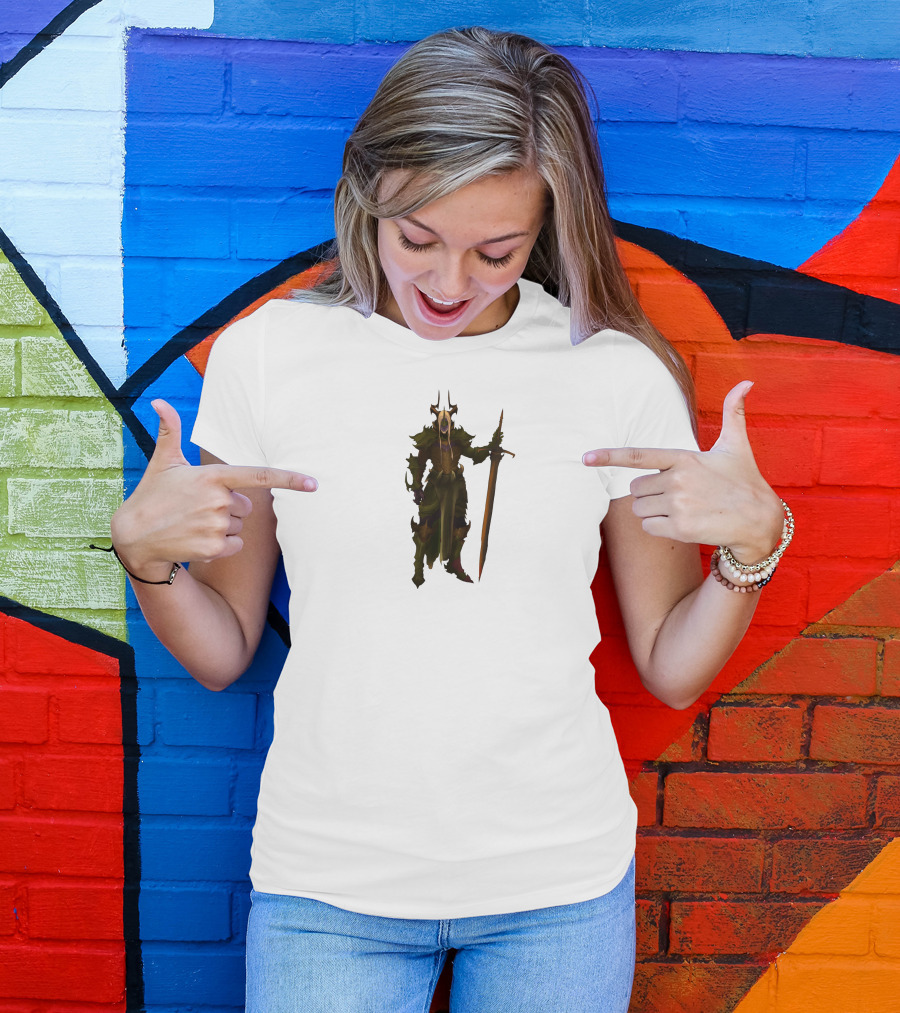 Dark Knight Fantasy Warrior With Sword T-Shirt