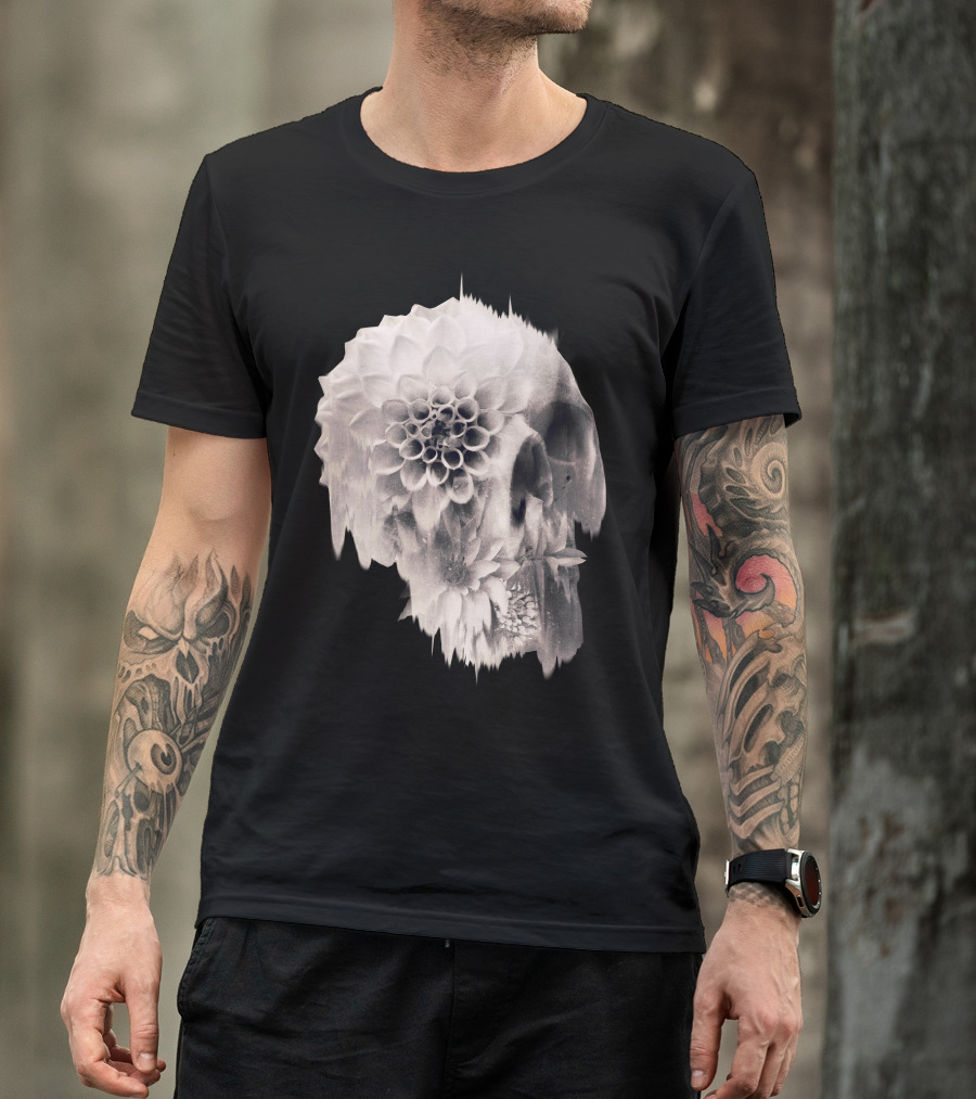 Decay Skull Floral Fusion T-Shirt