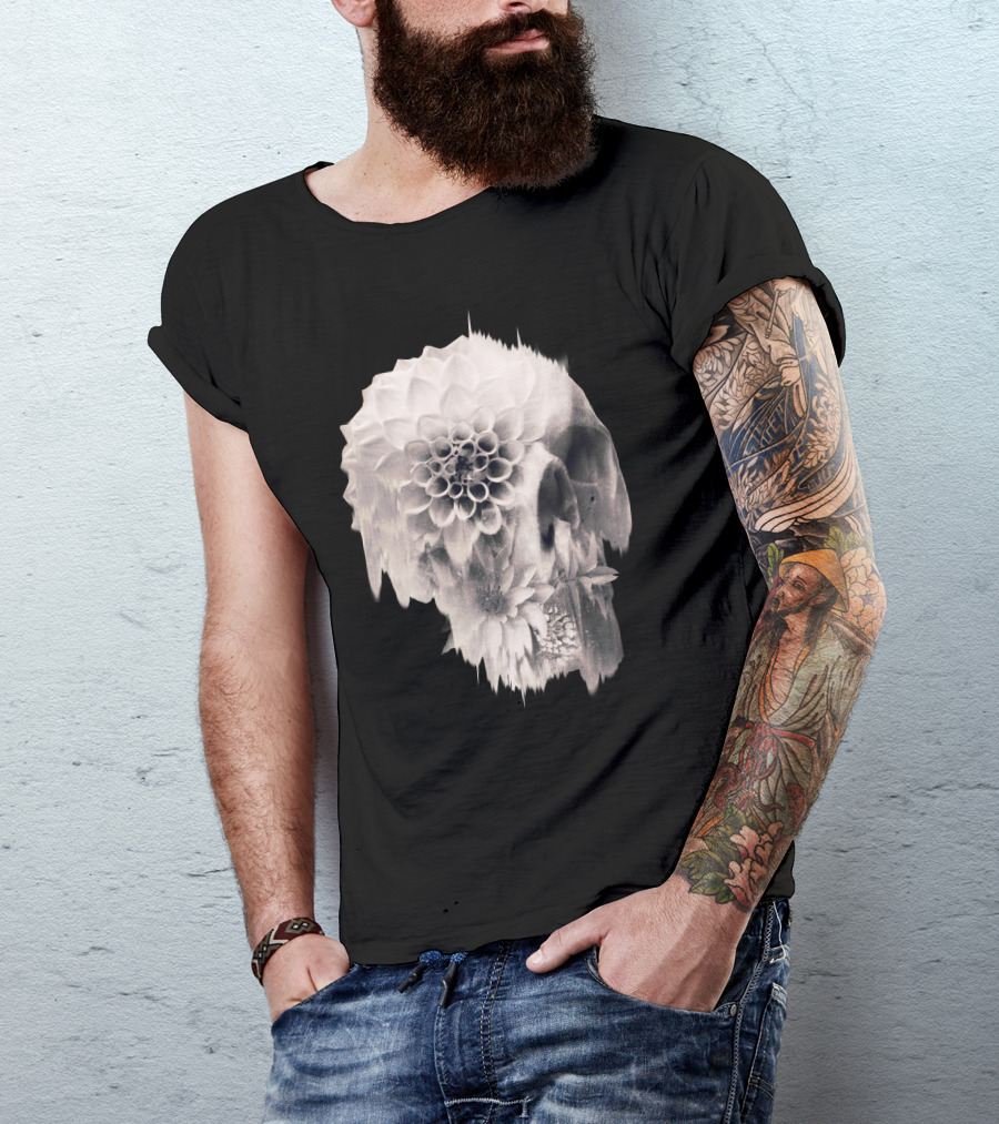 Decay Skull Floral Fusion T-Shirt
