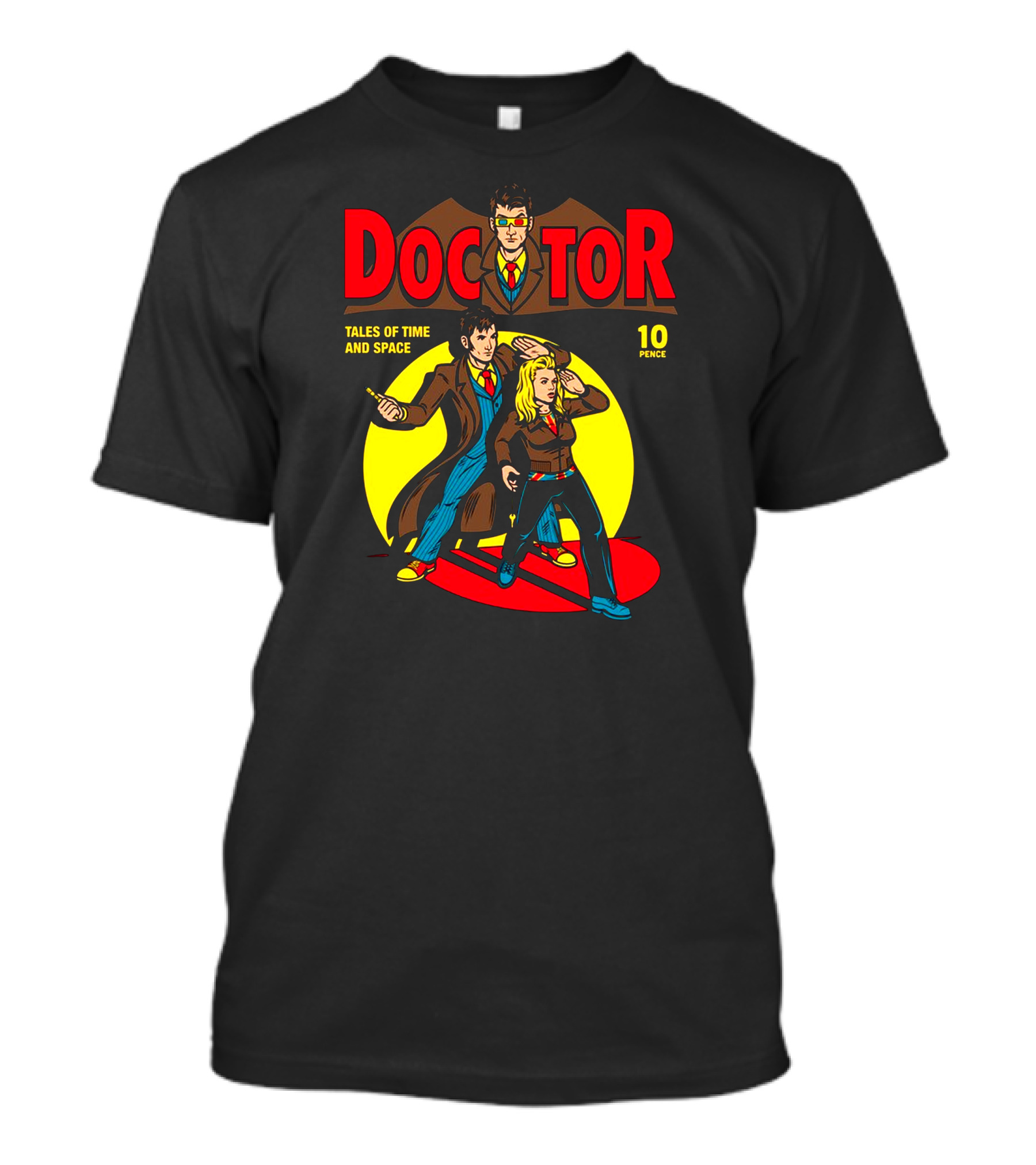 Doctor Tales Of Time And Space 10 Pence Comic T-Shirt