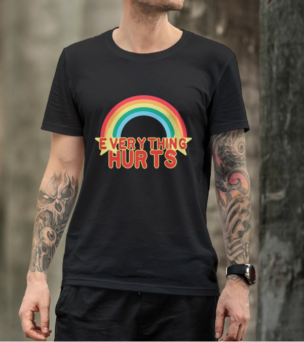 Everything Hurts Rainbow Stars T-Shirt