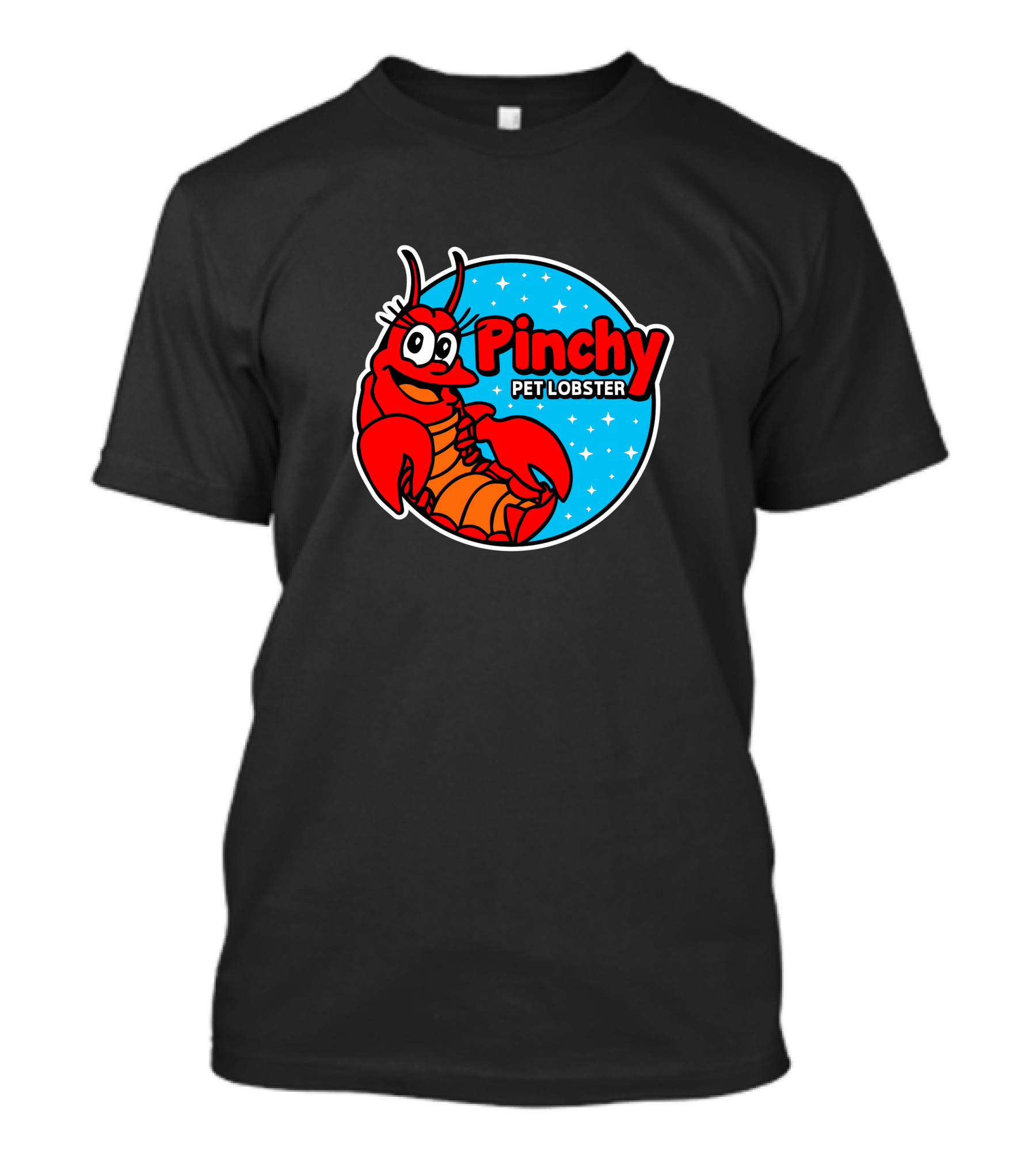Pinchy Pet Lobster Cartoon Character T-Shirt