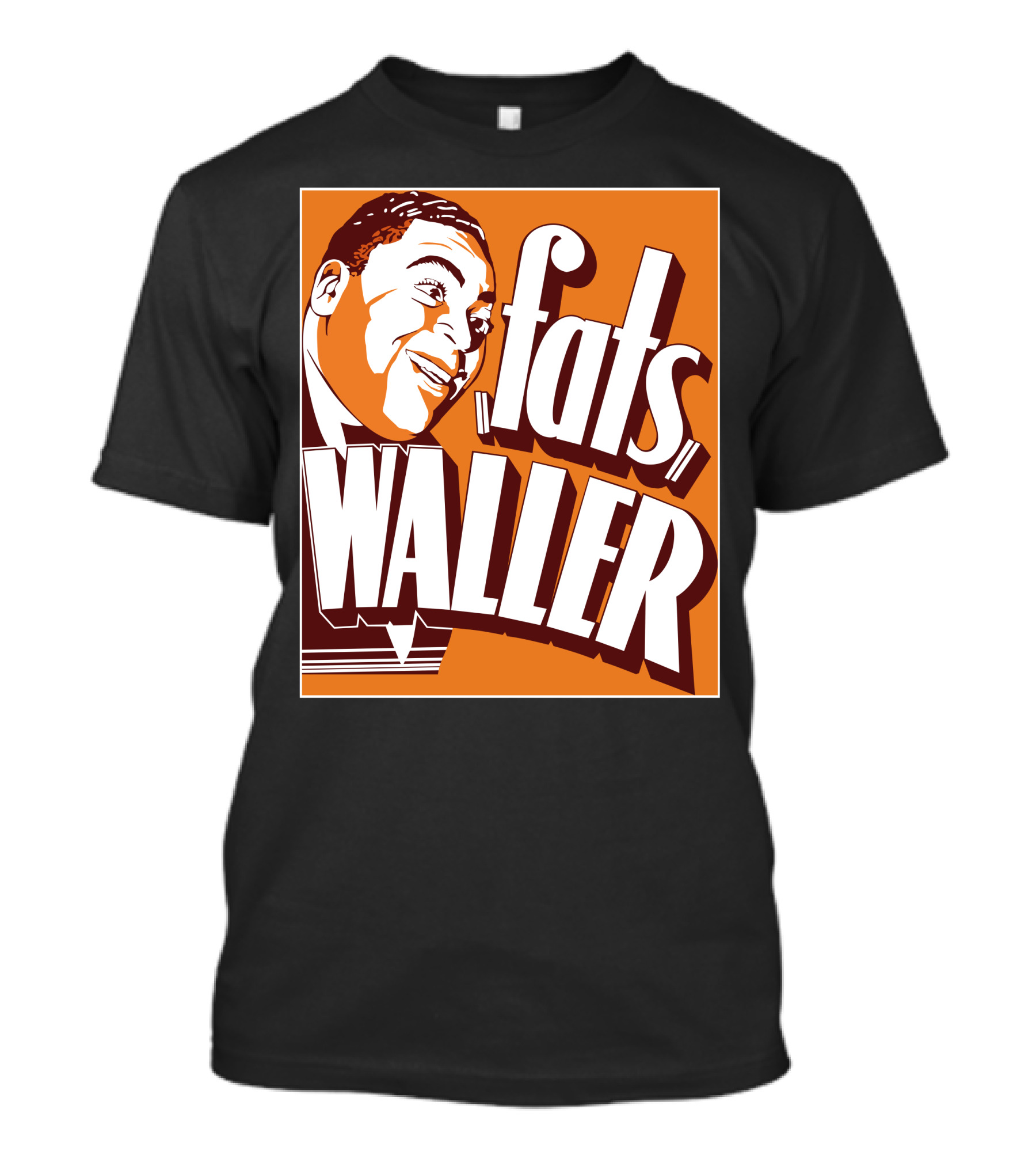 Fats Waller Smiling Retro Orange T-Shirt