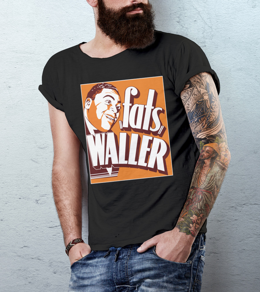 Fats Waller Smiling Retro Orange T-Shirt