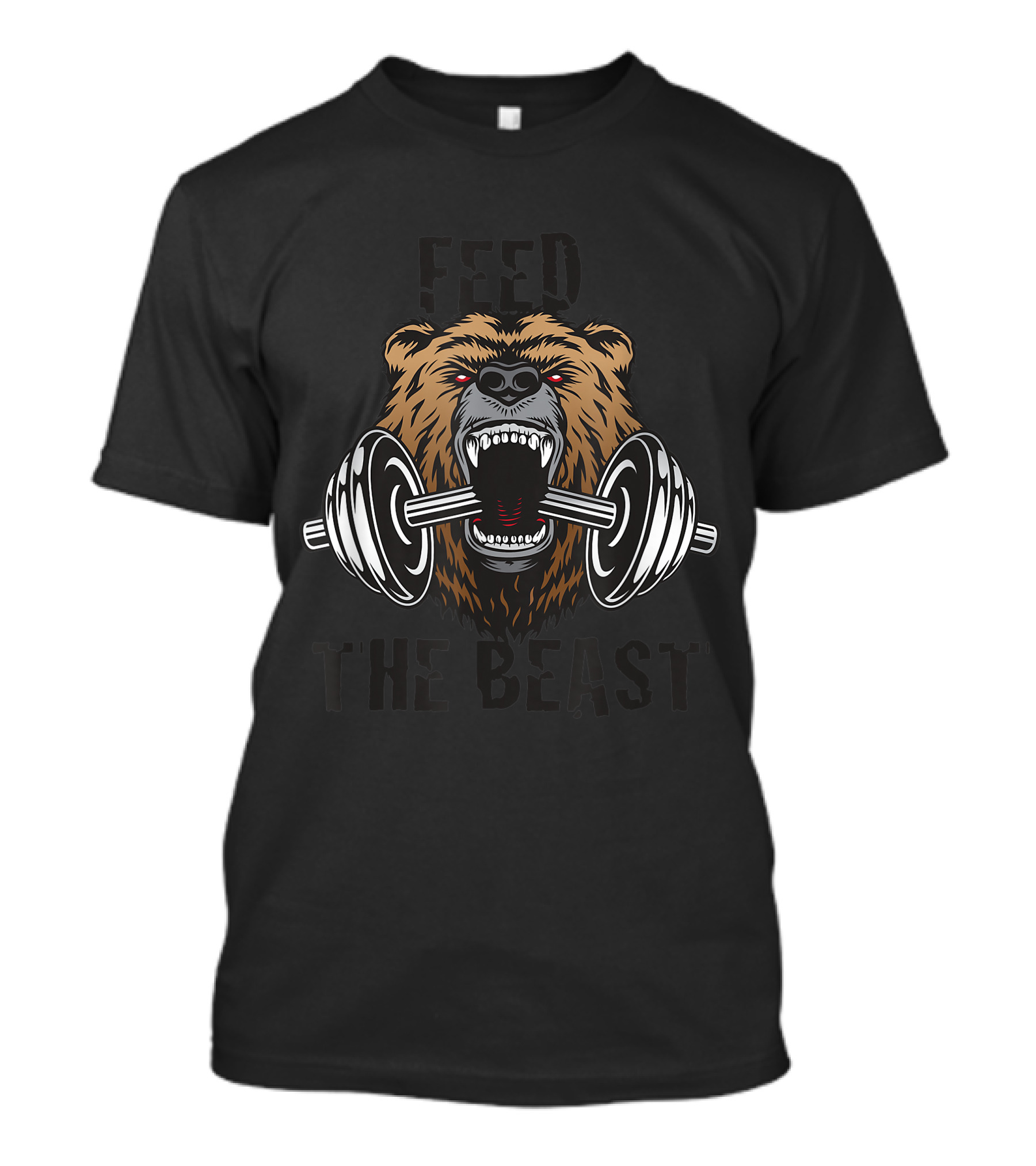 Feed The Beast Bear Growl Weightlifting T-Shirt
