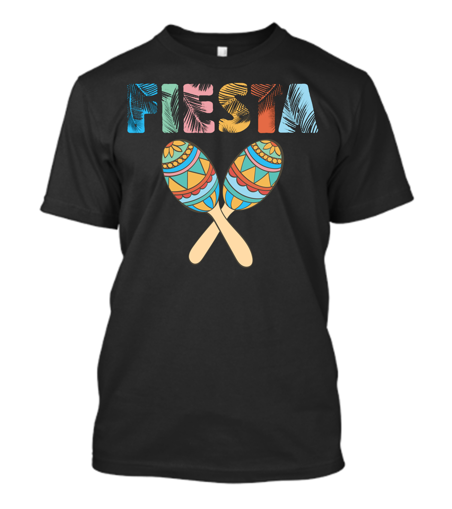 Fiesta Colorful Maracas Celebration Festival T-Shirt