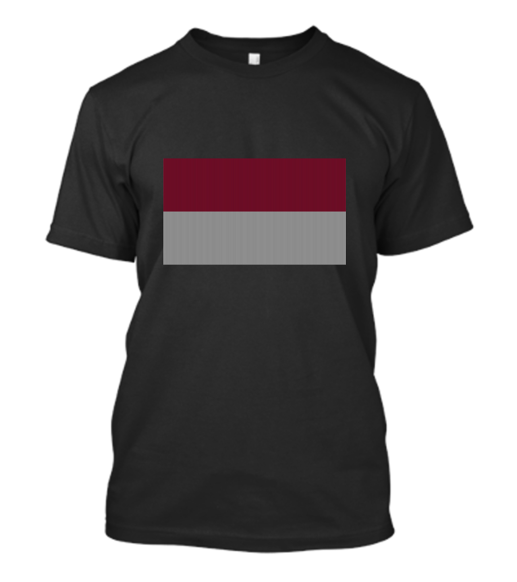 Flag Of Indonesia Minimalist Linear Red White T-Shirt