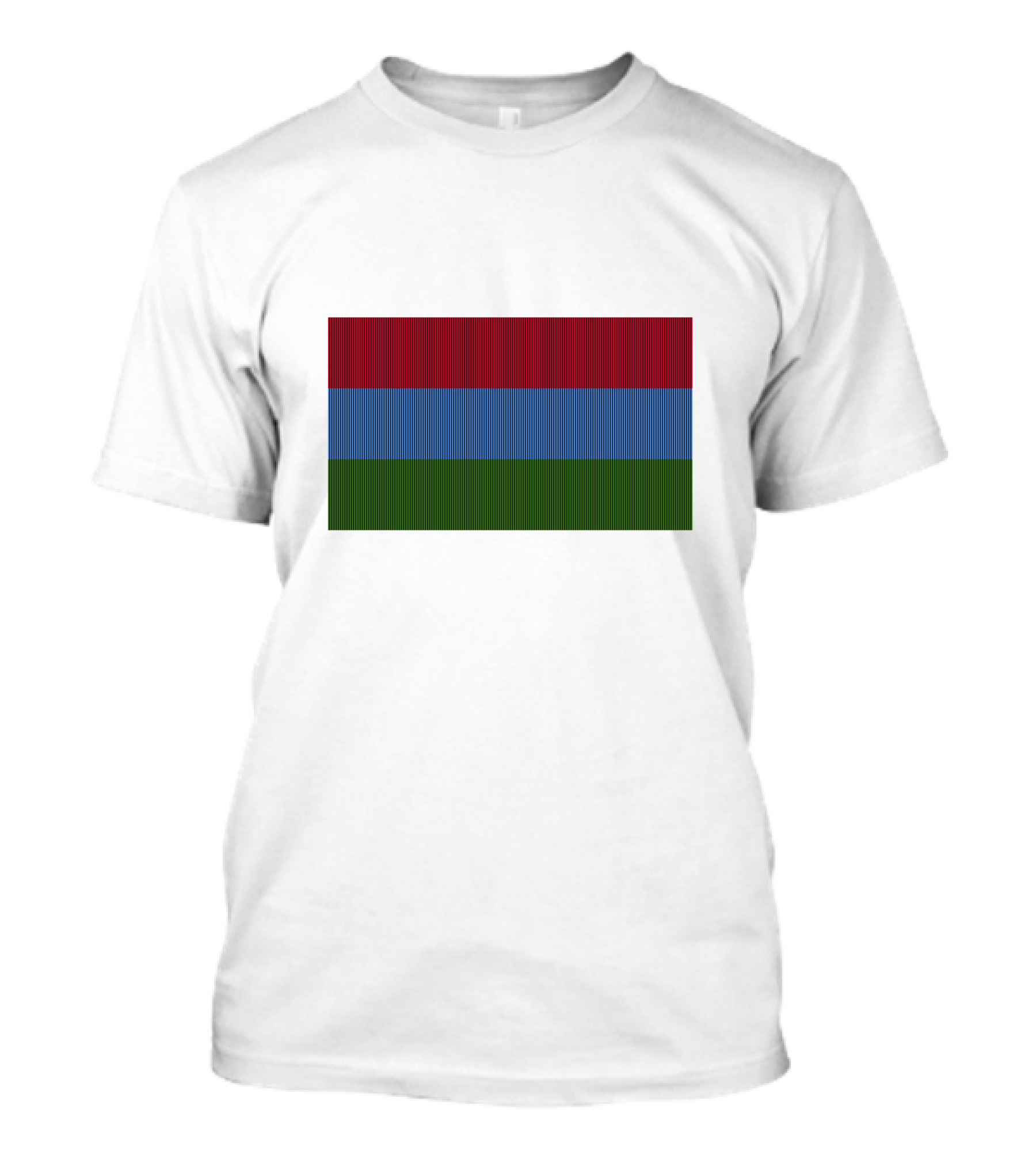 Karelia Flag Vertical Stripes Red Blue Green T-Shirt