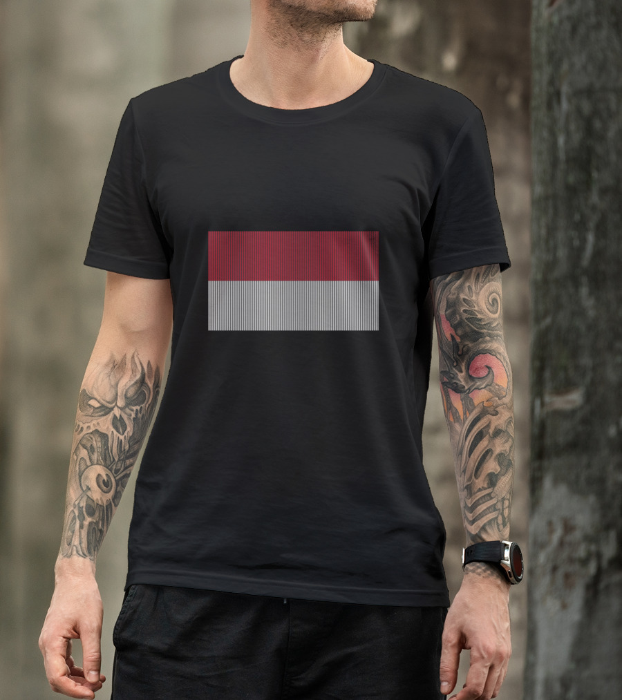 Flag Of Monaco Striped T-Shirt