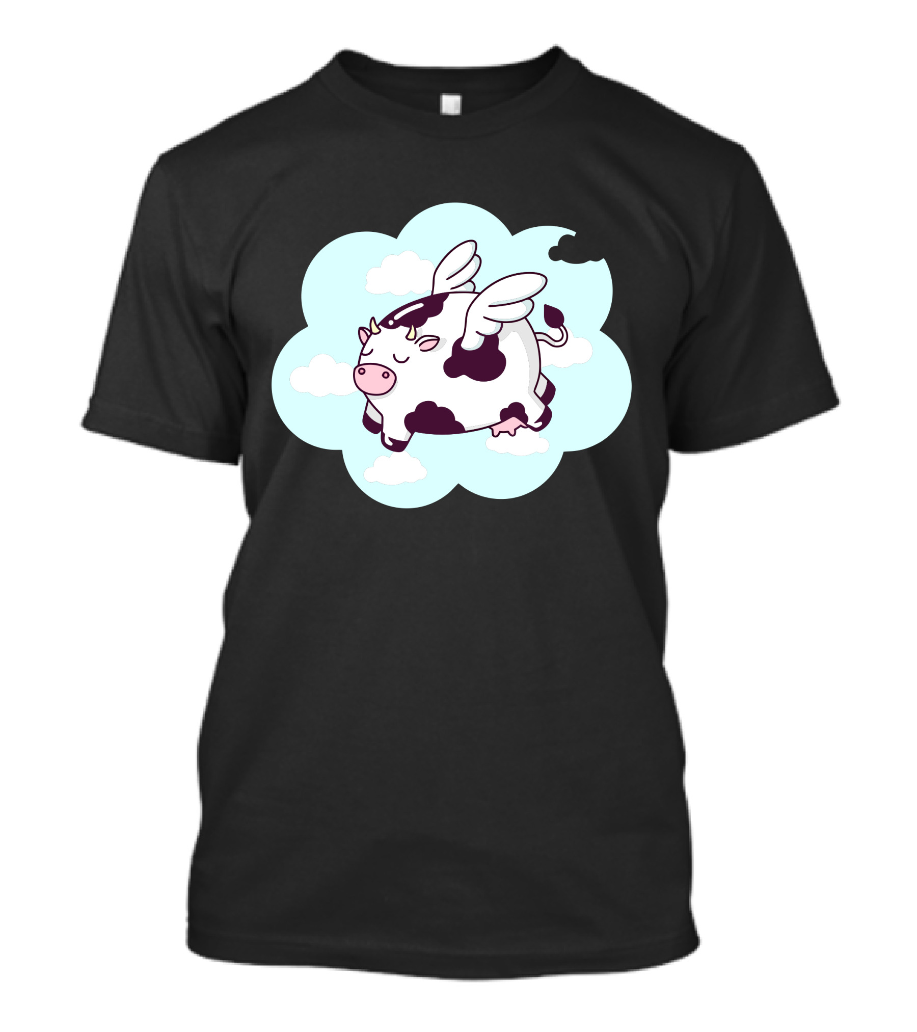 Flying Cow With Wings In Clouds T-Shirt