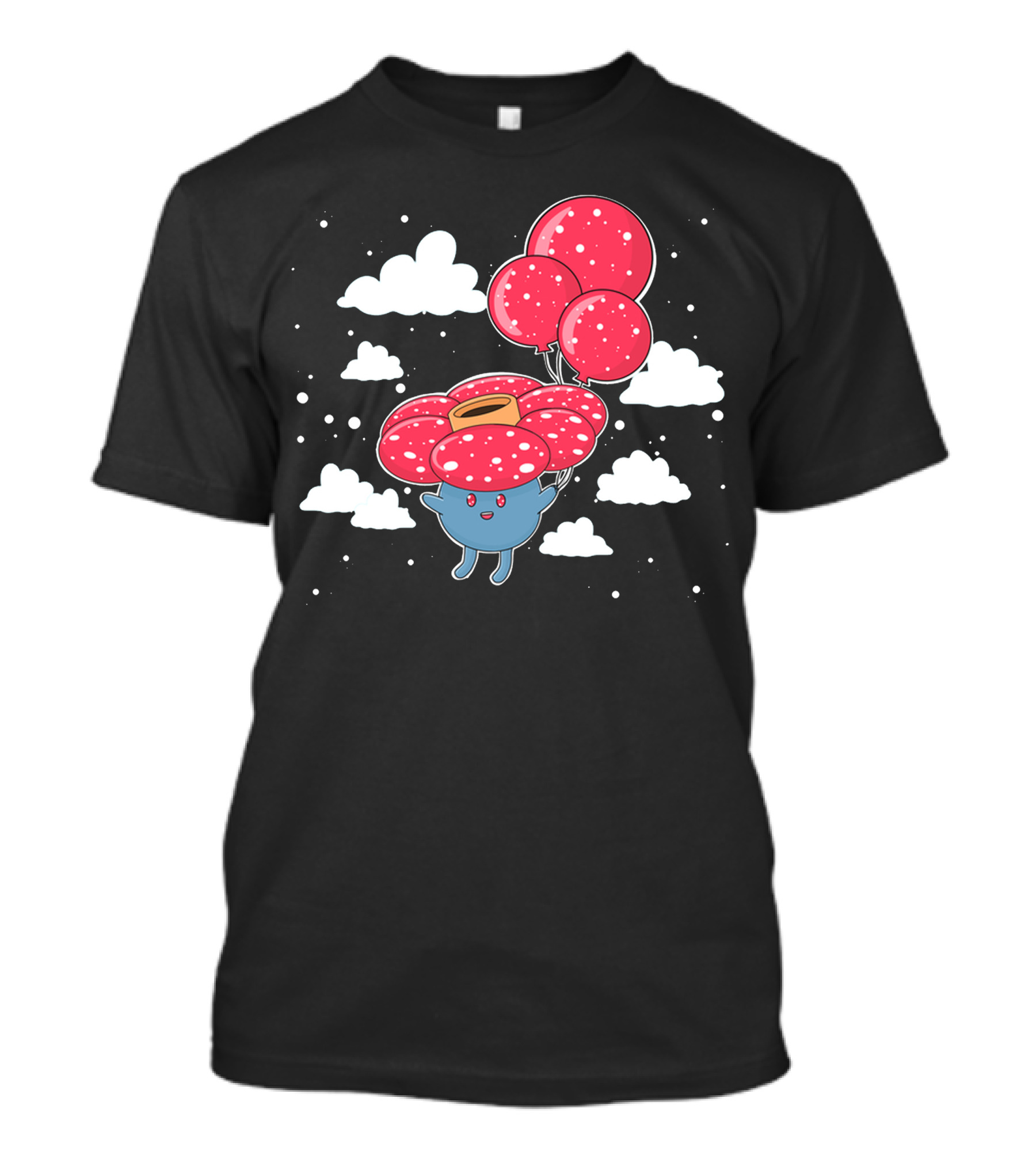 Flying Vileplume Balloons And Clouds T-Shirt