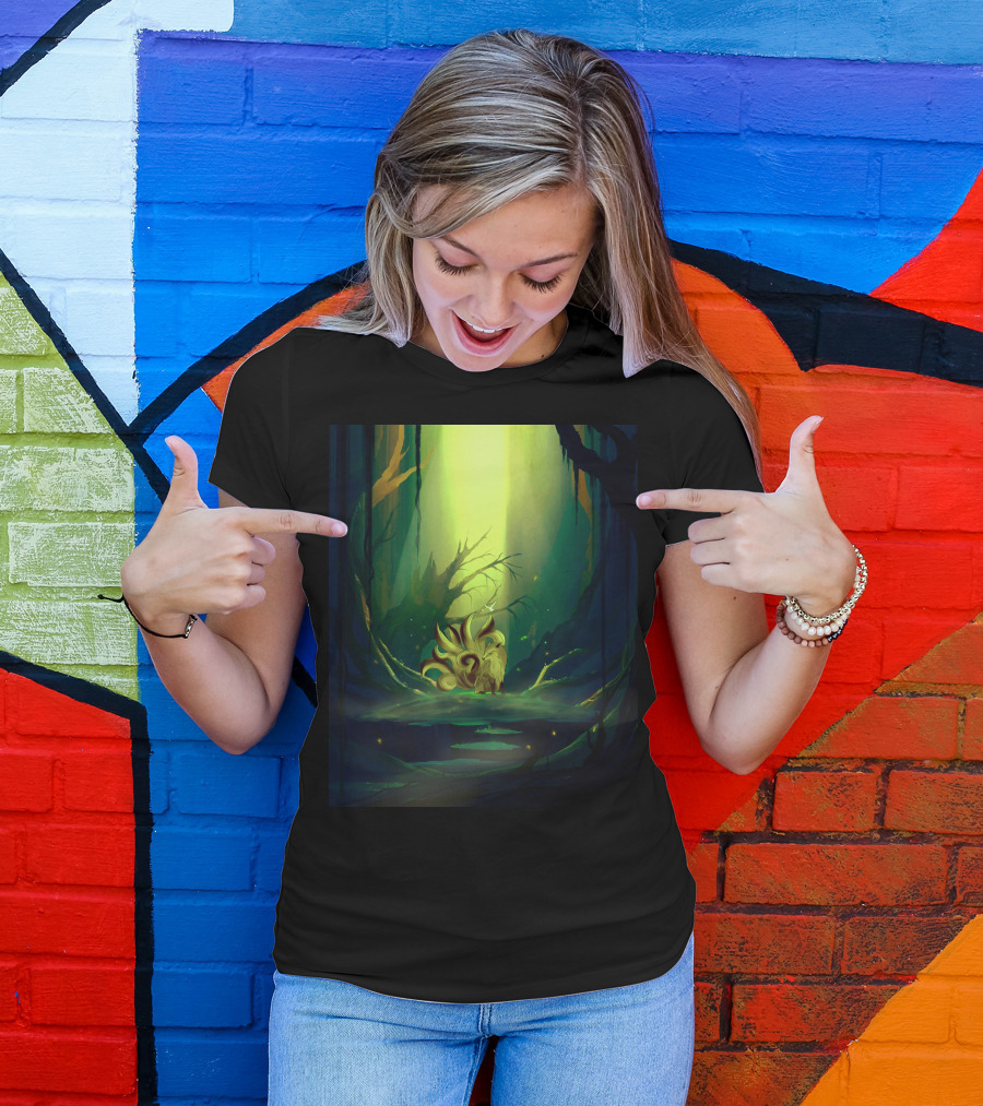 Fox Cave Mystical Forest Enchantment T-Shirt