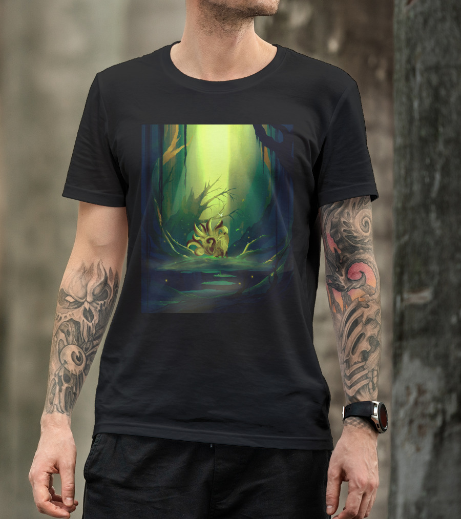 Fox Cave Mystical Forest Enchantment T-Shirt