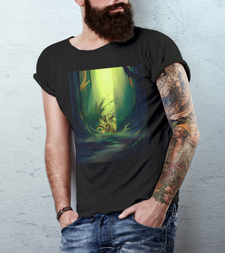 Fox Cave Mystical Forest Enchantment T-Shirt