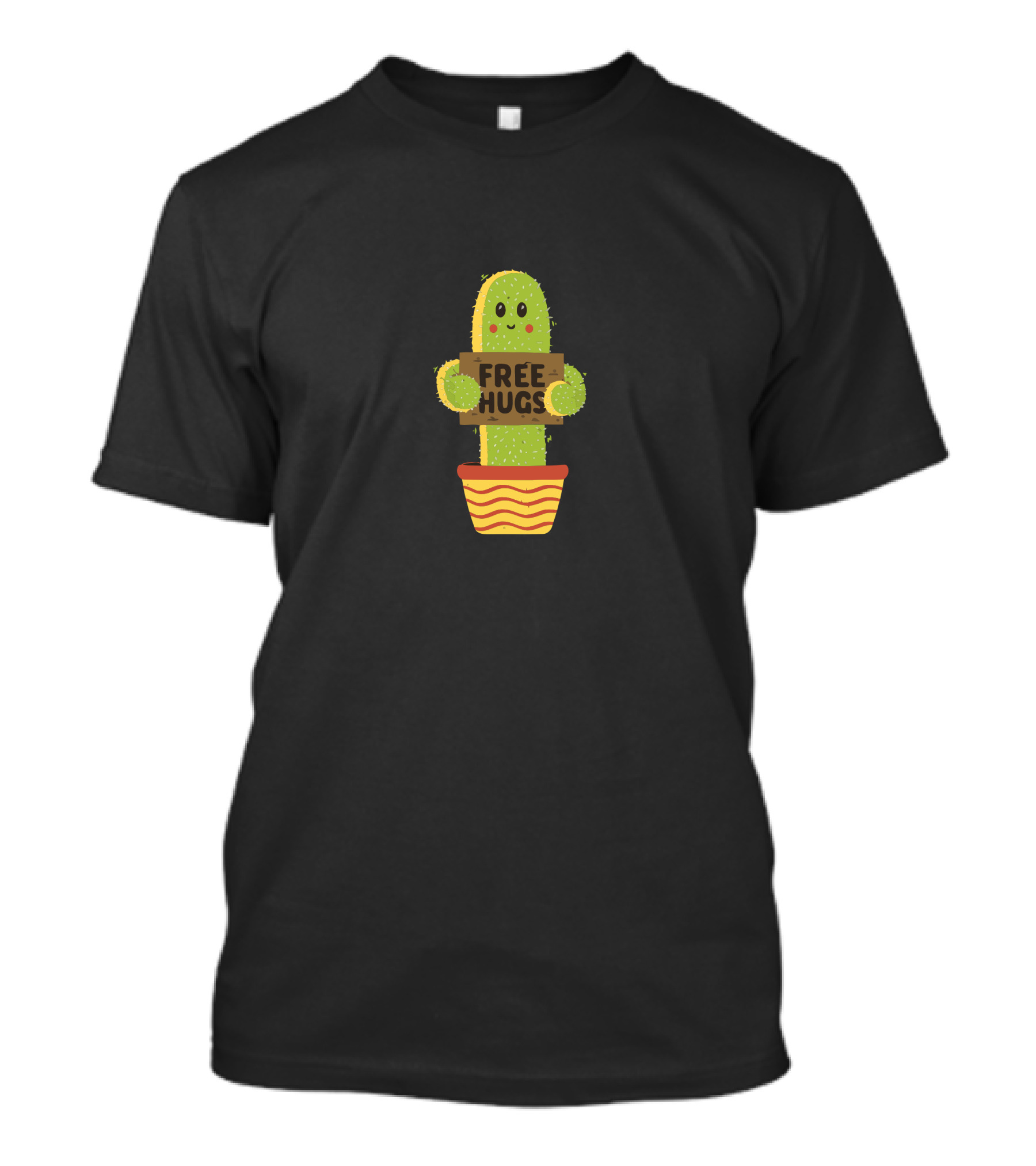 Free Hugs Cactus Cute Plant In Pot Offering Hugs T-Shirt