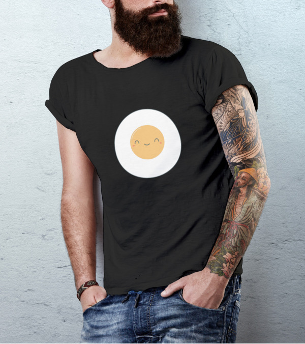 Fried Eggs Kawaii Smiling Face Emoji T-Shirt