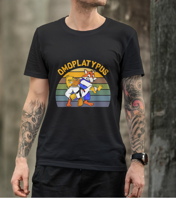 Omoplatypus Funny Jiu Jitsu Vintage Animal Grappling T-Shirt