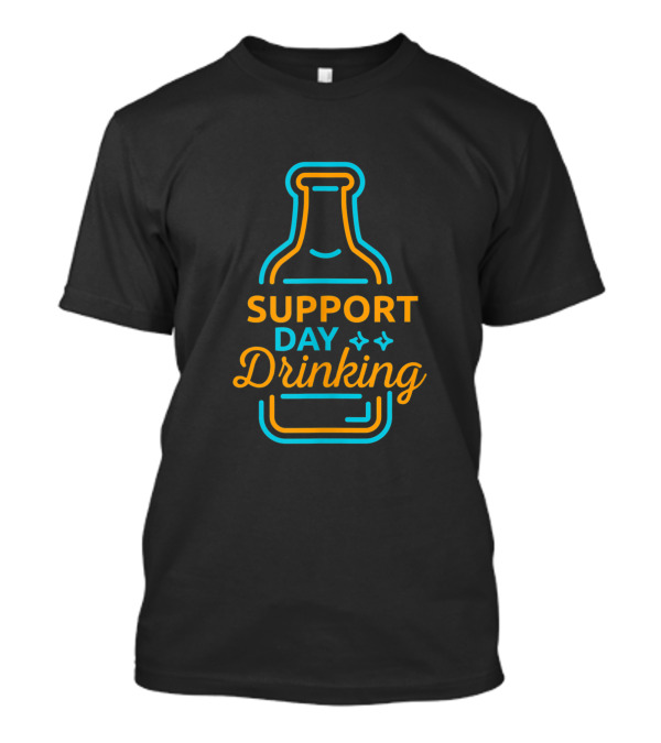 Support Day Drinking Funny Sunday Funday Bottle T-Shirt